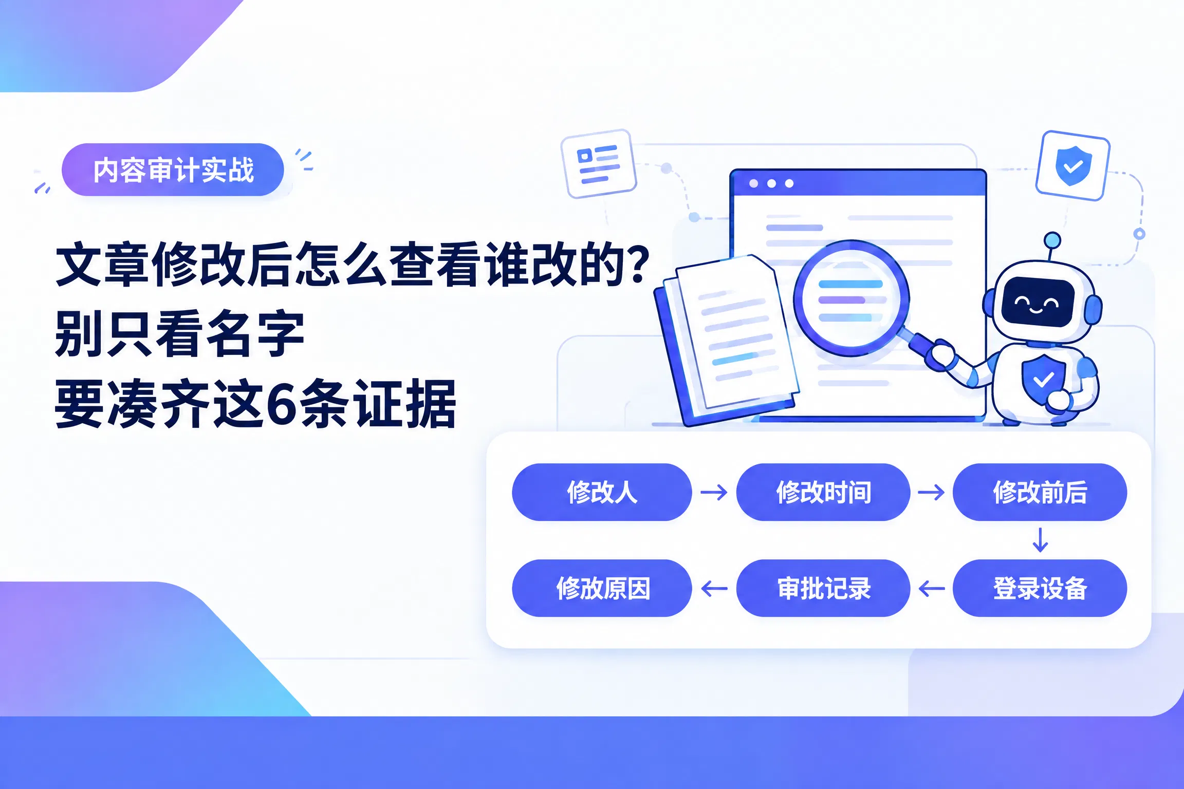 文章修改后怎么查看谁改的？别只看名字，要凑齐这6条证据